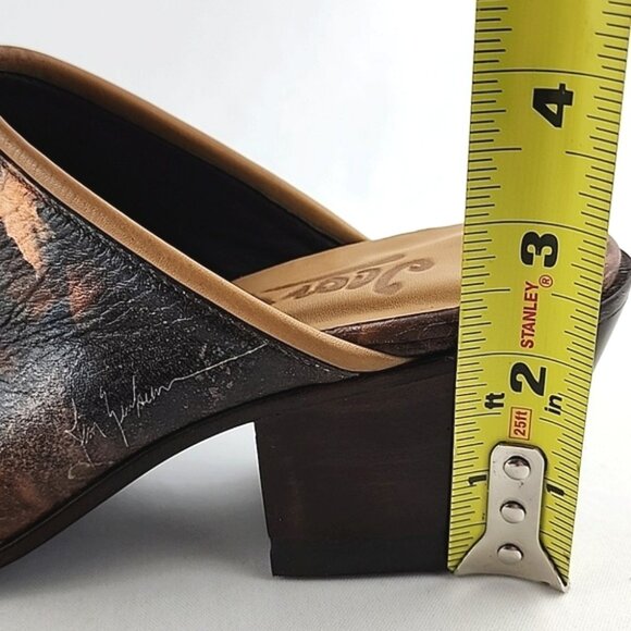 Icon Women's Leather Tan Wearable Art Western Horses Heeled Mules Shoes Size 7 - Picture 16 of 16